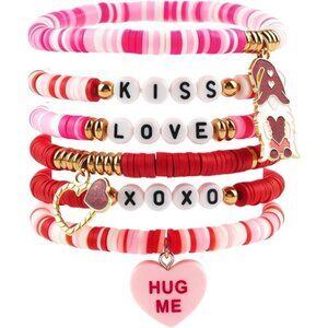 Valentines Day 6 Pack Bracelets for Her | Valentines Day
